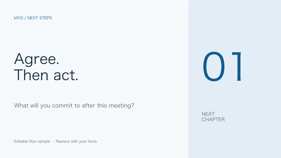 Business Blue — Closing