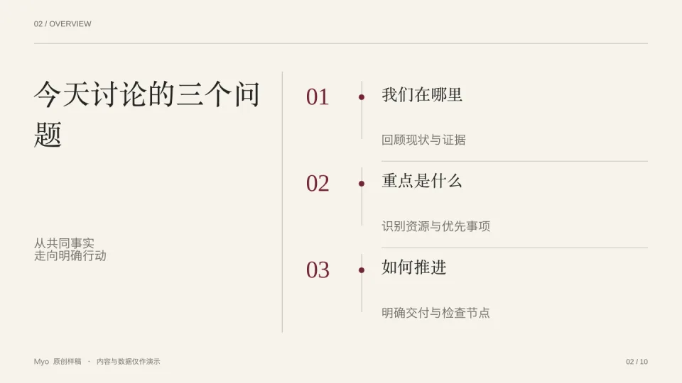 暖白高管 — 议程